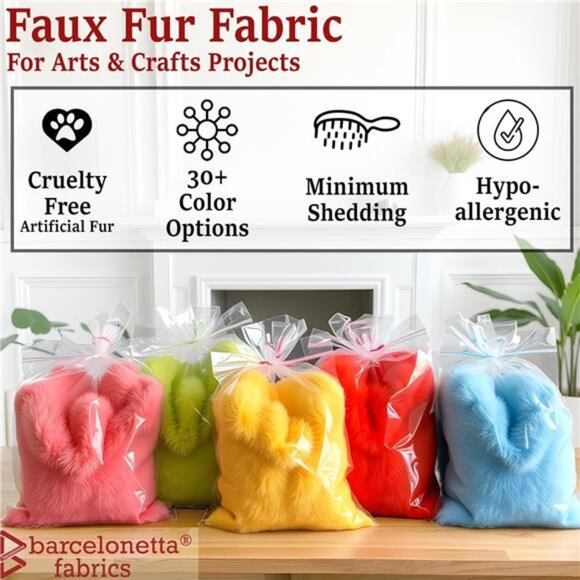 Faux Fur Fabric | Faux Craft Fur | Fake Fur Fabric Material for Costume, Decor - Picture 2 of 7